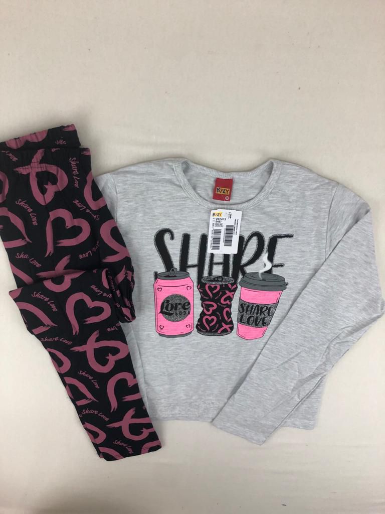 Conjunto Juvenil Feminino Inverno Moletom | Mundo Larabi