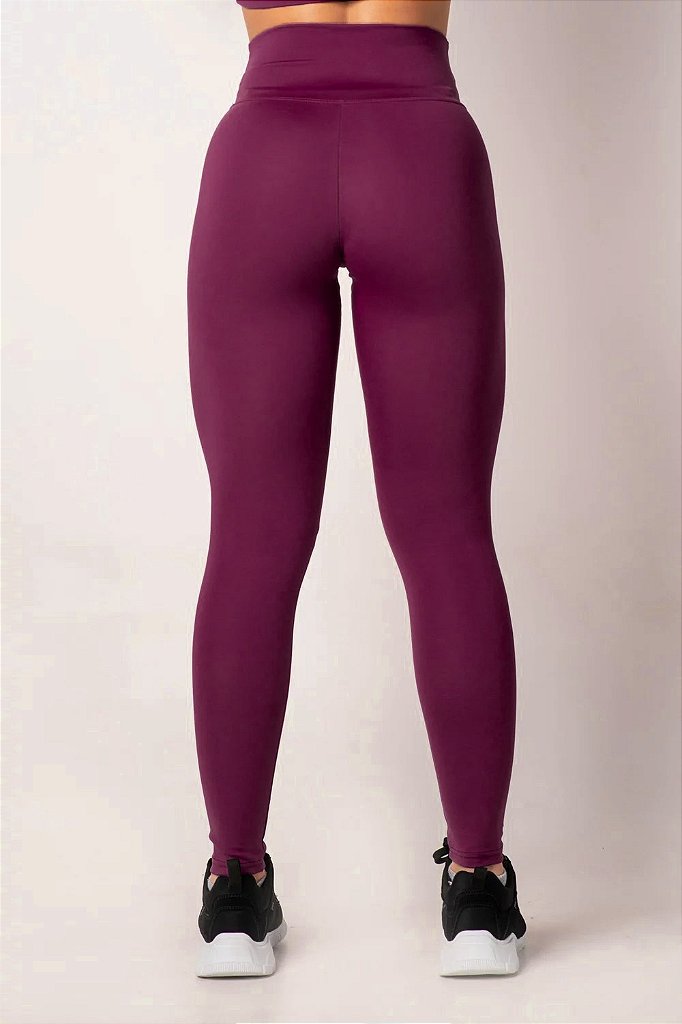 Calça Legging Basico Fitness em Suplex Poliester Cintura Alta