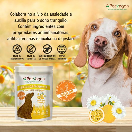 Bifinho Natural para Cães Sem Glúten Maracujá 60g PetVegan