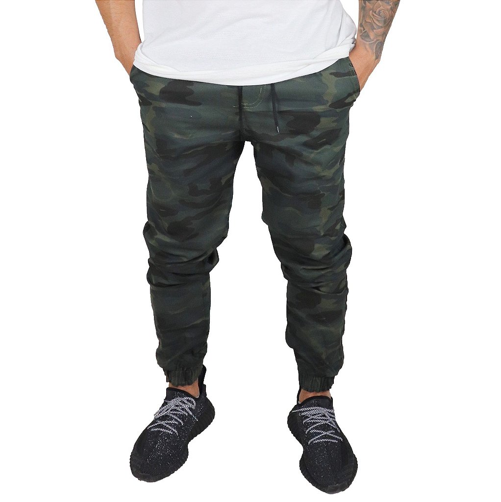 calça masculina jogger camuflado