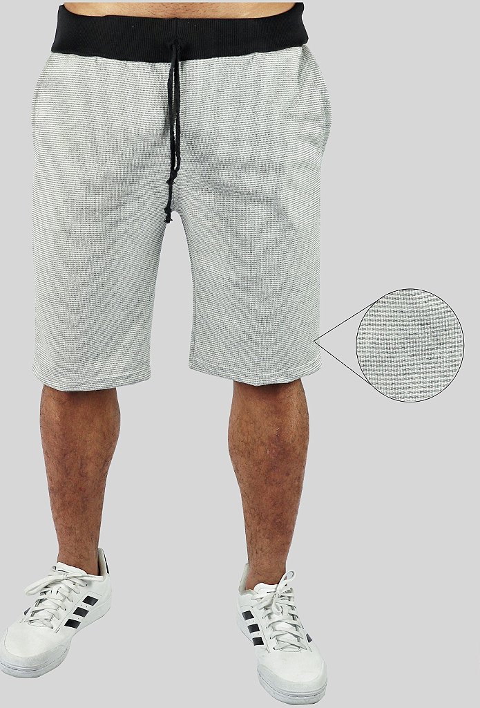 short moletom branco masculino