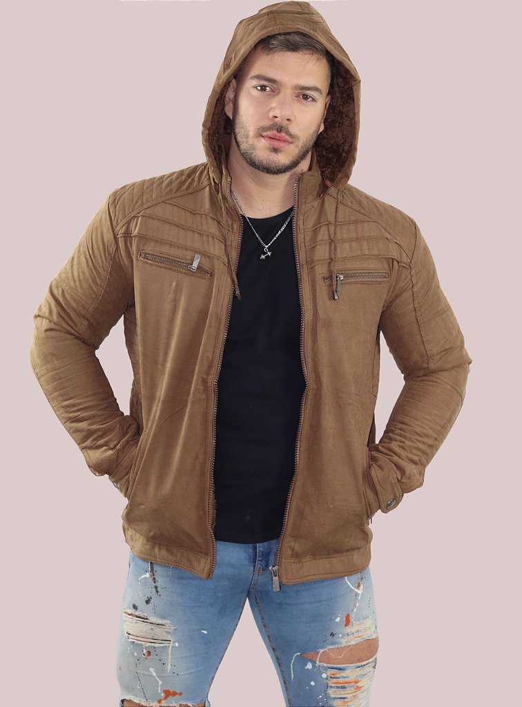 jaqueta bomber masculina marrom