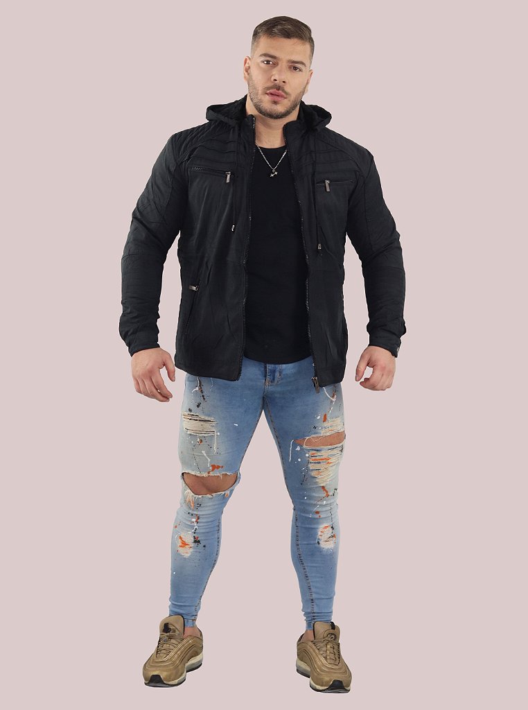 jaquetas masculinas sarja