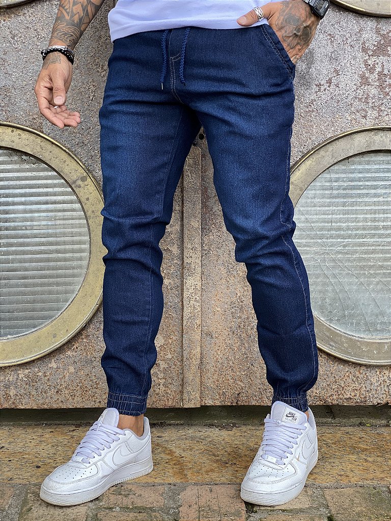 Calça Masculina - Jogger Jeans - Escuro - DAZE MODAS