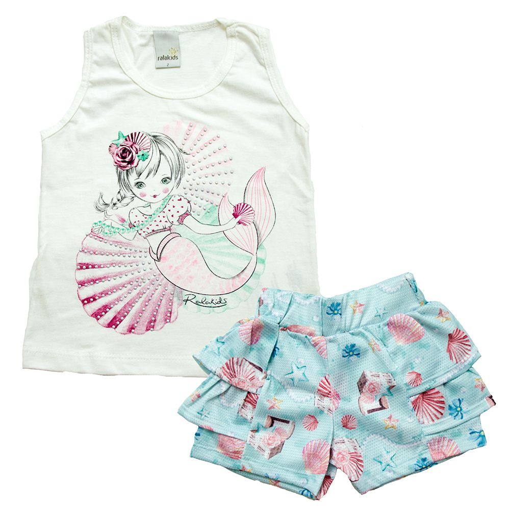 conjunto infantil sereia