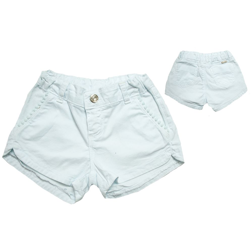 shorts jeans branco infantil