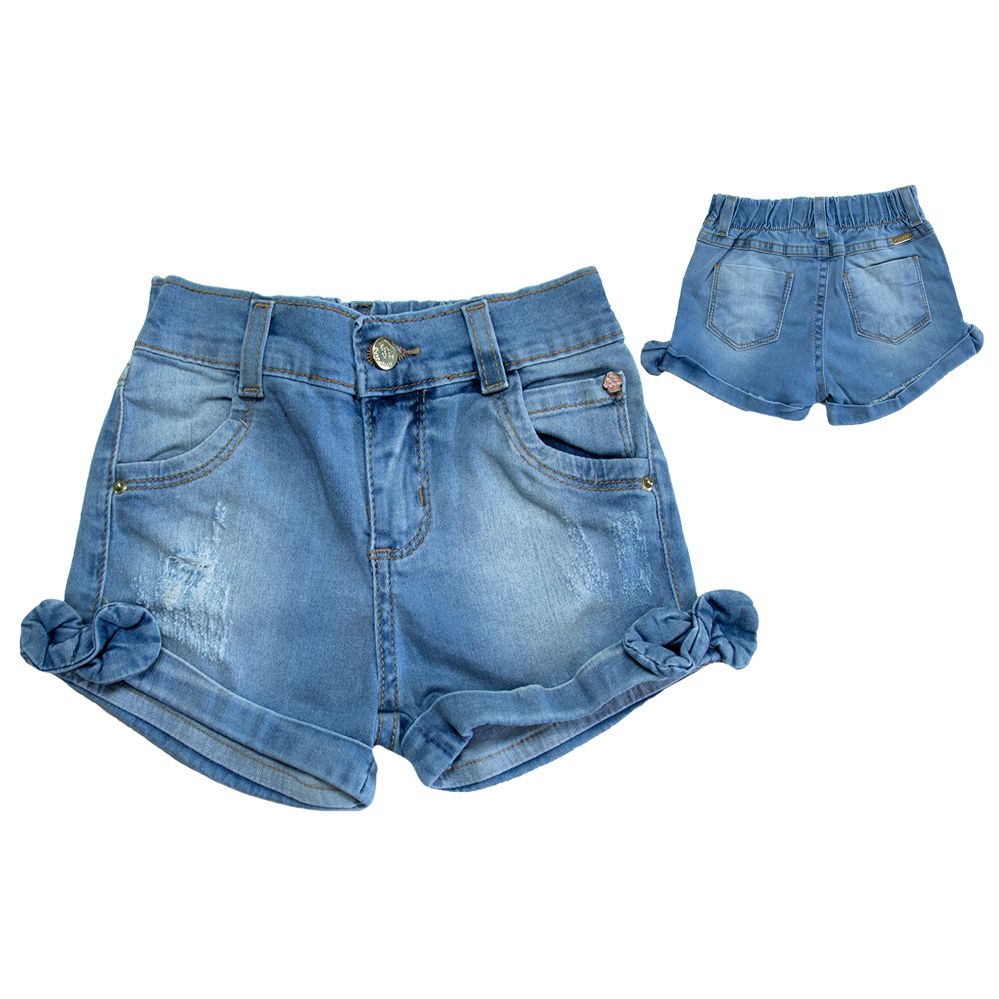 shorts jeans laço