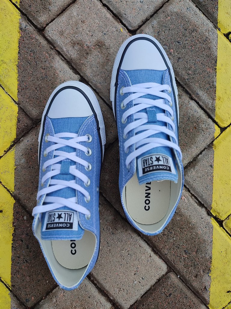 Chuck Taylor All Star Converse Summer Denim Jeans Azul Emp rio