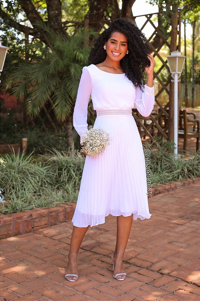 saia longa de seda para casamento