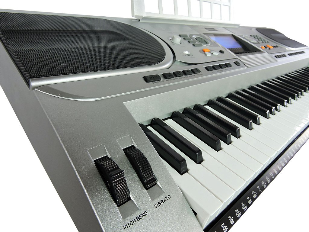 Kit Teclado Musical Profissional KeyPower Kp300 usb suporte - Loja