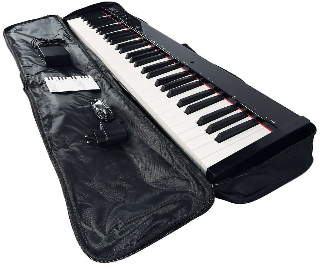 Piano Eletrônico 61 Teclas Arranjador Konix - PH61-S MIDI +