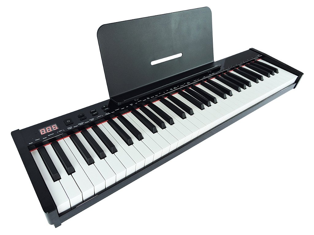 Piano Eletrônico 61 Teclas Arranjador Konix - PH61-S MIDI +