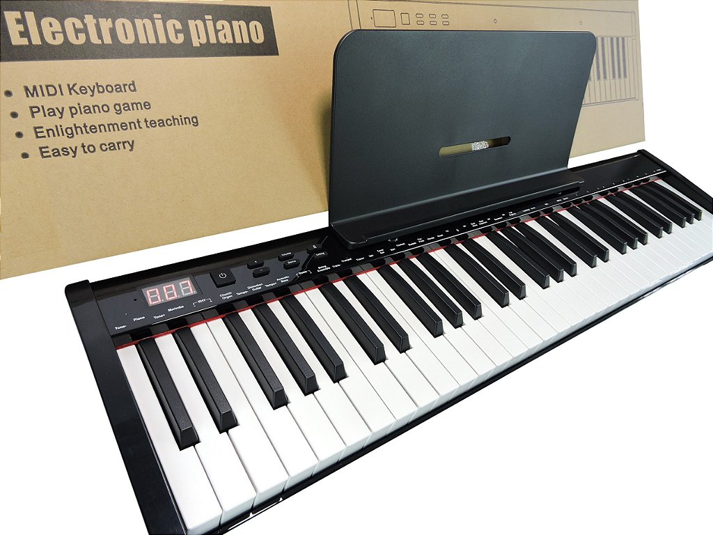 Piano Eletrônico 61 Teclas Arranjador Konix - PH61-S MIDI + Suporte -  NewSons Instrumentos Musicais