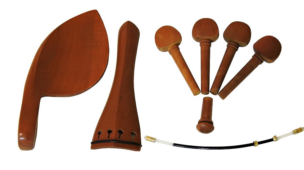 Kit Acessorios Madeira Jujuba - Barth para Violino 4/4 - NewSons