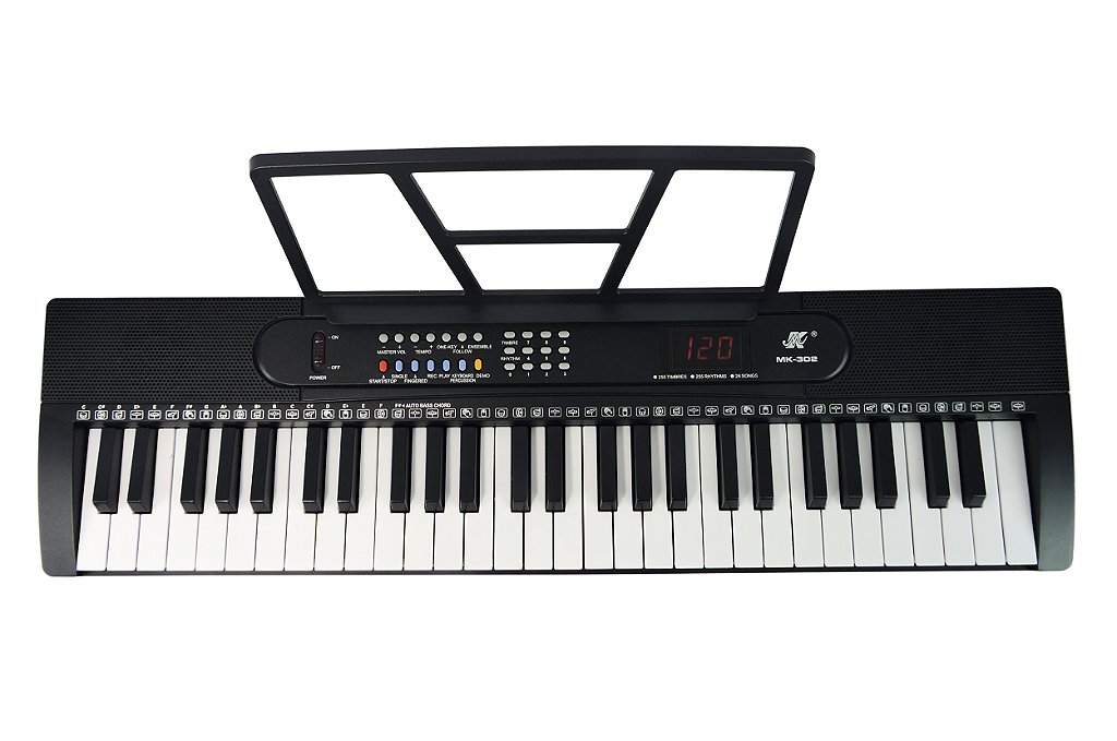 Teclado Musical Meike 54 Teclas MK-302 - Visor Led + Fonte Bivolt