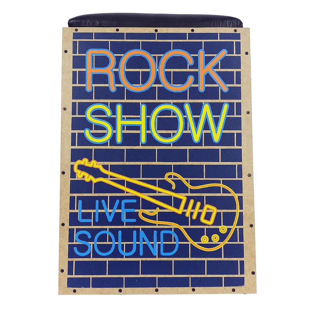 Cajon Jaguar K2 Pro Eletro Acústico Inclinado - modelo Rock Show