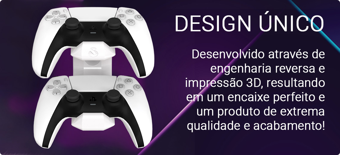 Suporte 2 Controles PS5 Playstation 5 de Parede vn em Promoção na