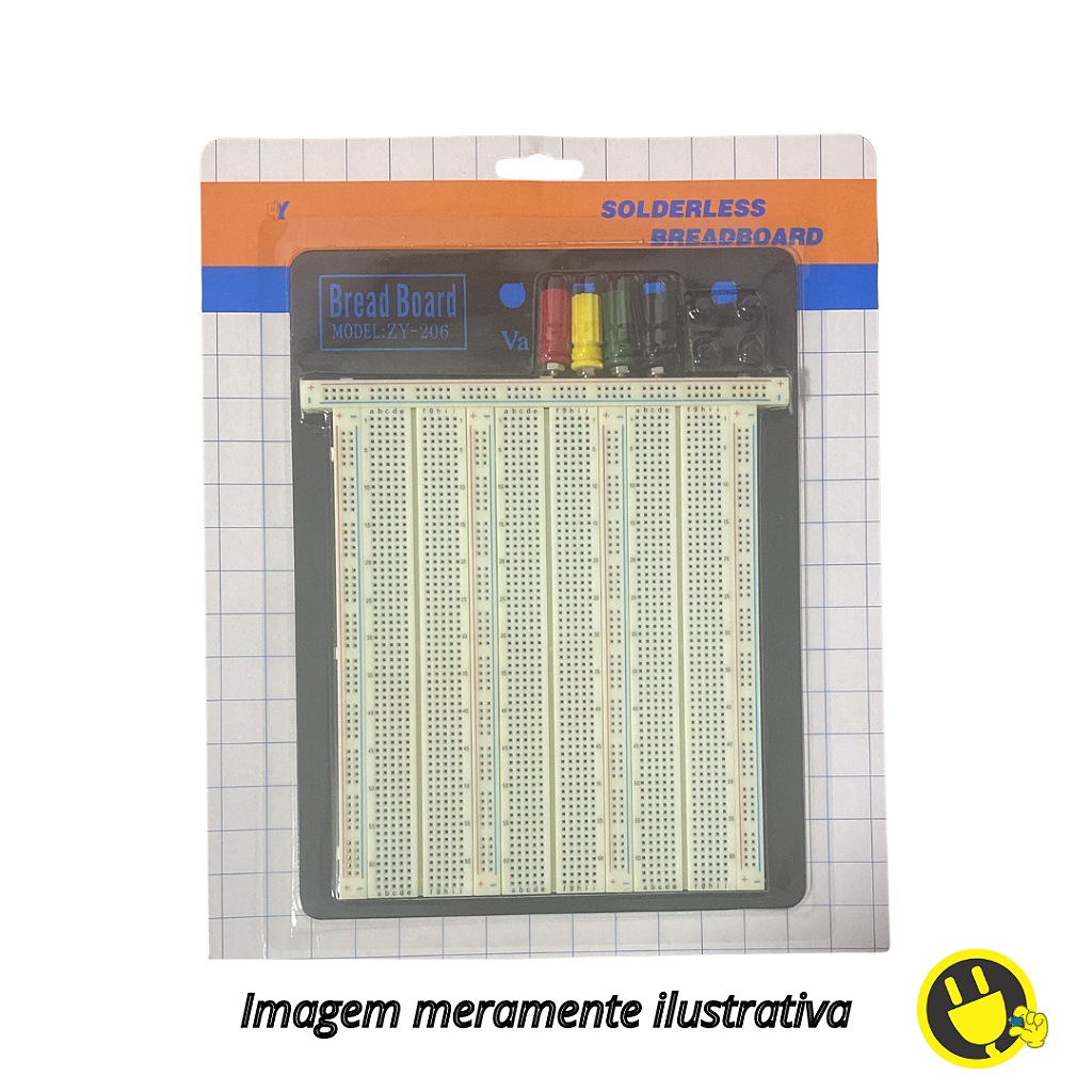 Protoboard 2390 Furos com Base Metálica - SmartProjects Brasil