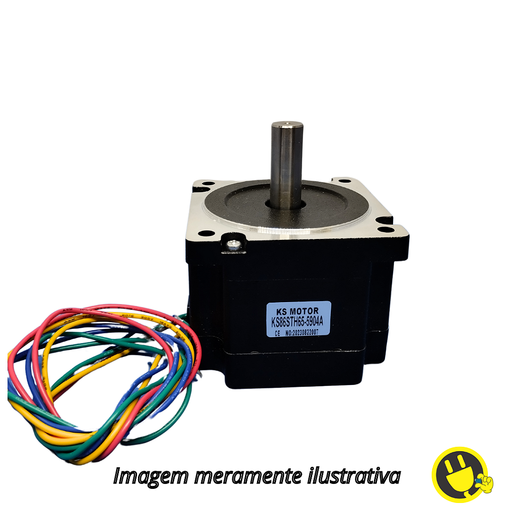 Motor de Passo NEMA 34 KS86STH65-5904A 33KGF Impressora 3D CNC