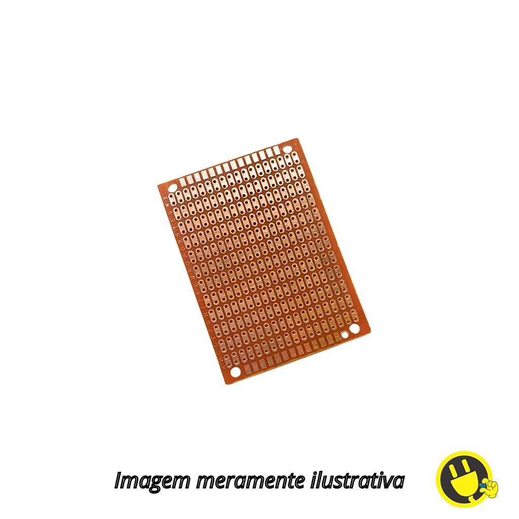 Placa 5x7 Universal Perfurada Ilhada Fibra Fenolite