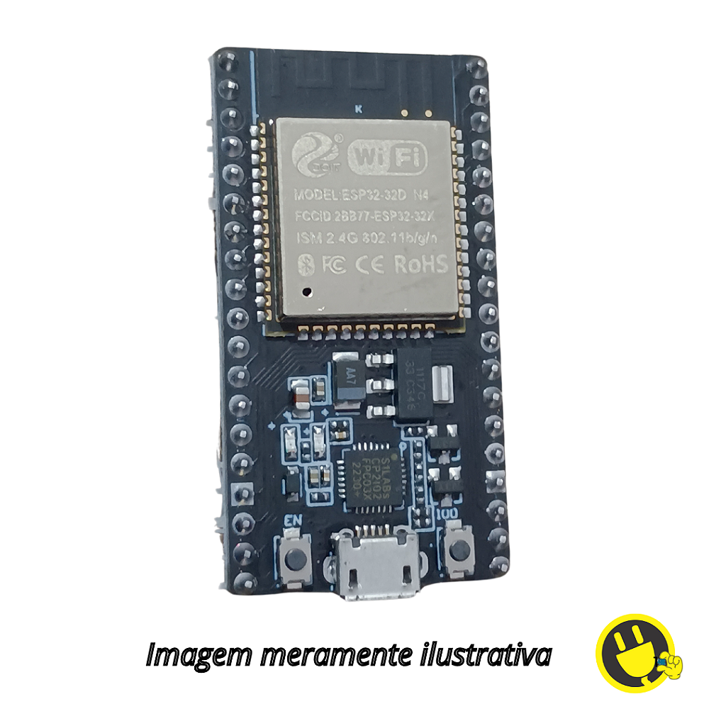 Módulo ESP32 ESP-WROOM-32D 38 Pinos - SmartProjects Brasil