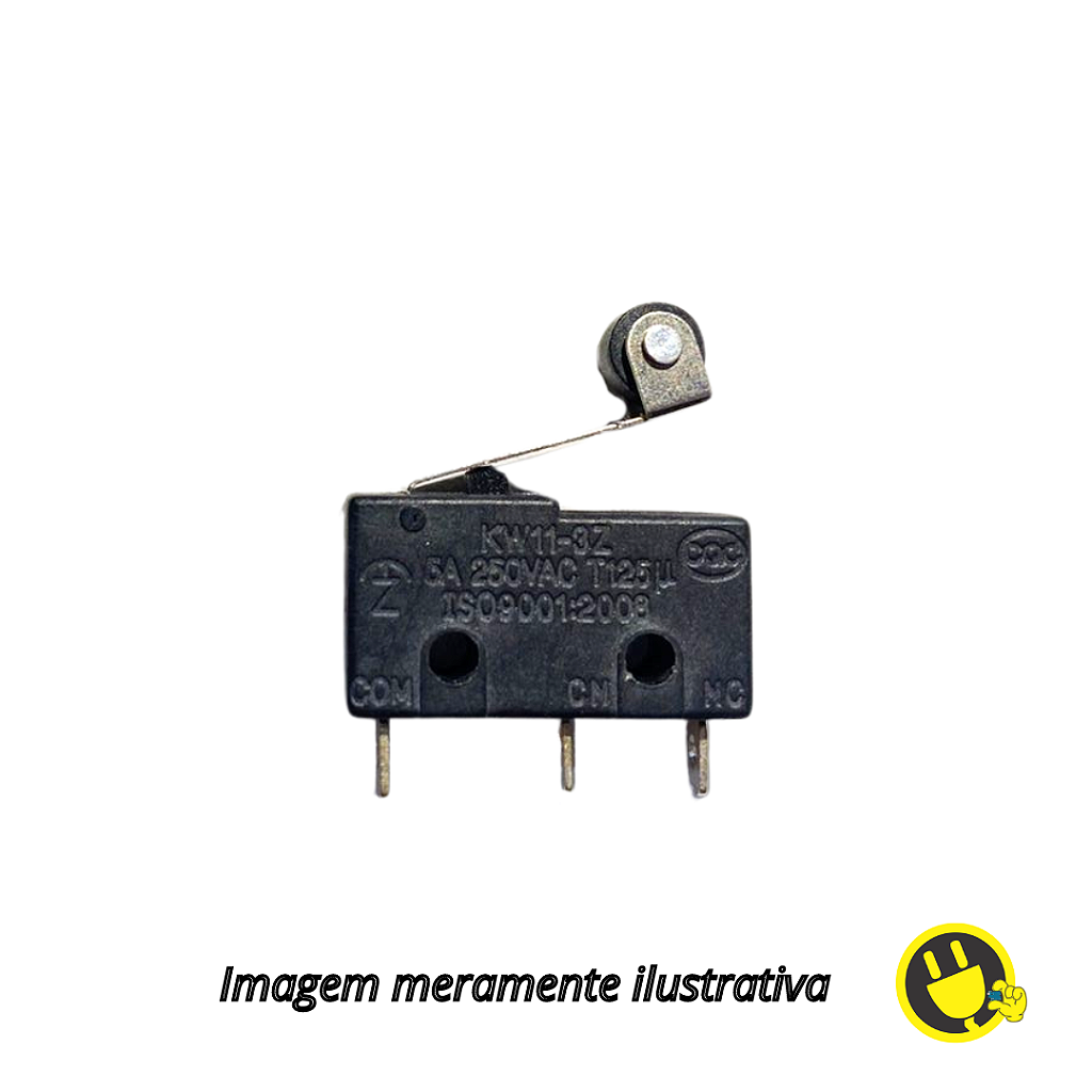 Chave Micro Switch com Rolete KW-11-3Z-5A 3 Terminais