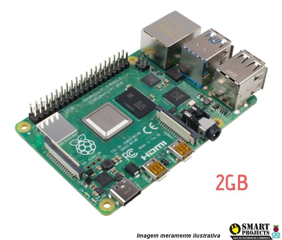 Raspberry Pi 4 Model B 2Gb RAM - SmartProjects Brasil