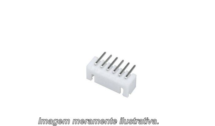 Conector JST XH 2.54mm Macho 90º 6 Vias - SmartProjects Brasil