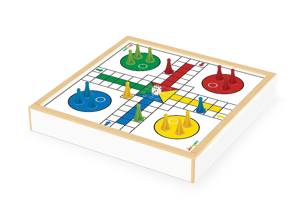 Jogo De Ludo Tabuleiro Estojo Com 2 Dados E 2 Copos