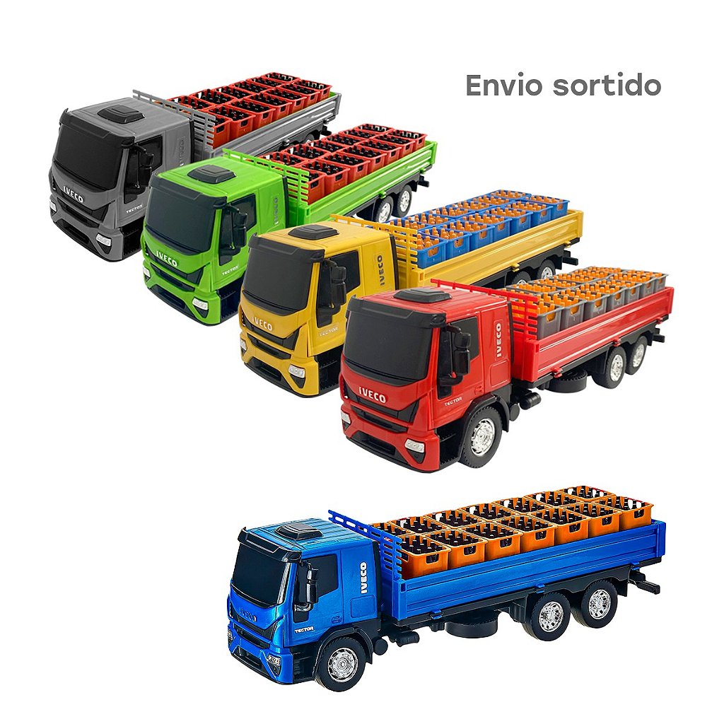 Brinquedo Caminhão Iveco Tector Dropside Cinza
