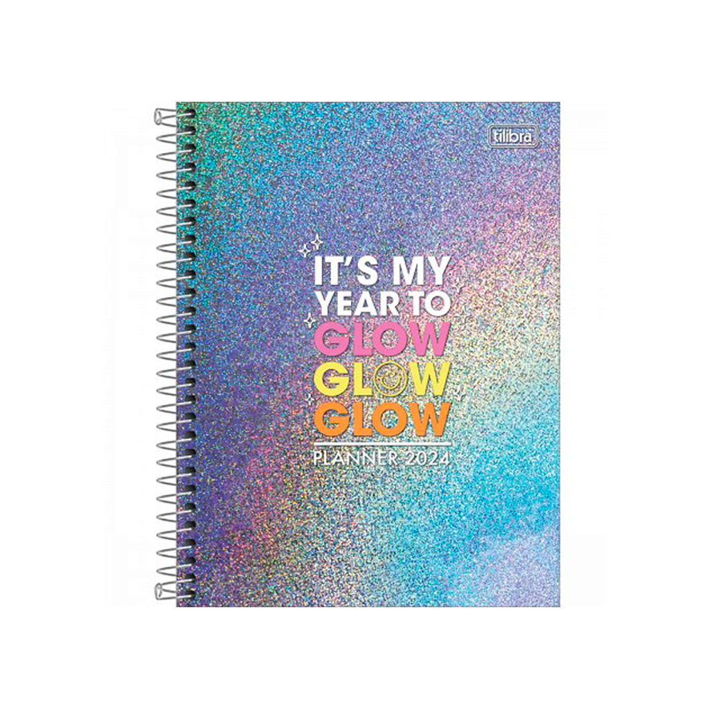 PLANNER ESPIRAL GLOW M7 2024 TILIBRA - Loja Vale Lar