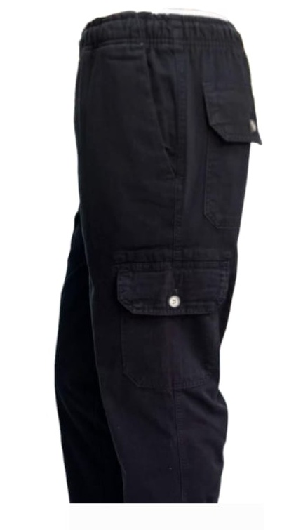 Calça de Elástico Great News Com Zipper e Bolso lateral Cargo - Main Image