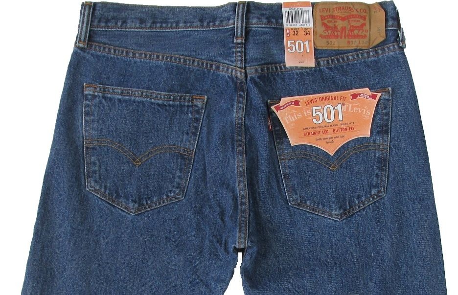 Jeans levi's 501 corte straight azul hotsell
