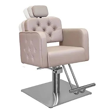 Poltrona Cadeira Reclinável De Barbeiro E Salão Marrom