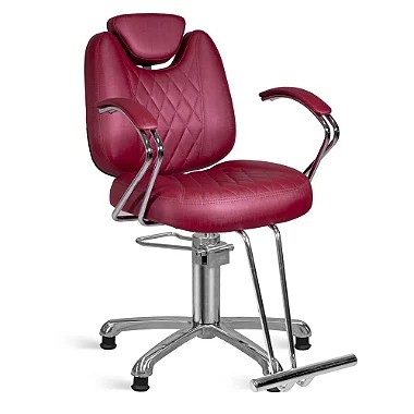 Poltrona cadeira hidraulica reclinável diamante p/ cabeleireiro