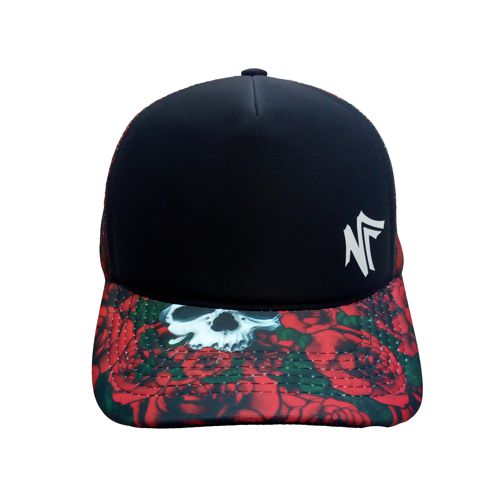 Boné Trucker Aba Curva Noffing - Skull Rosas - Bonés de Marca - Seu estilo  de snapback