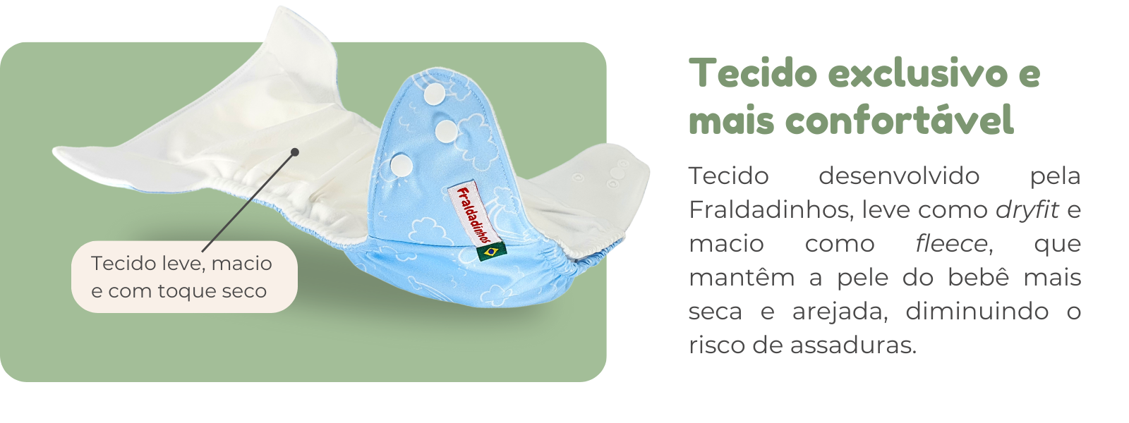 Diferenciais Fraldadinhos importadas impermeavel