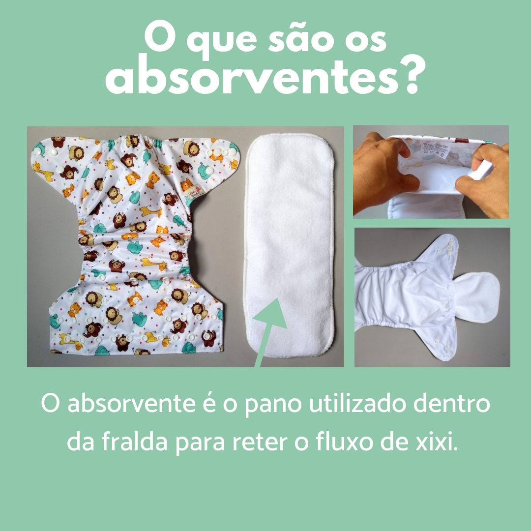 Sobre os absorventes - Fraldadinhos Fraldas ecológicas