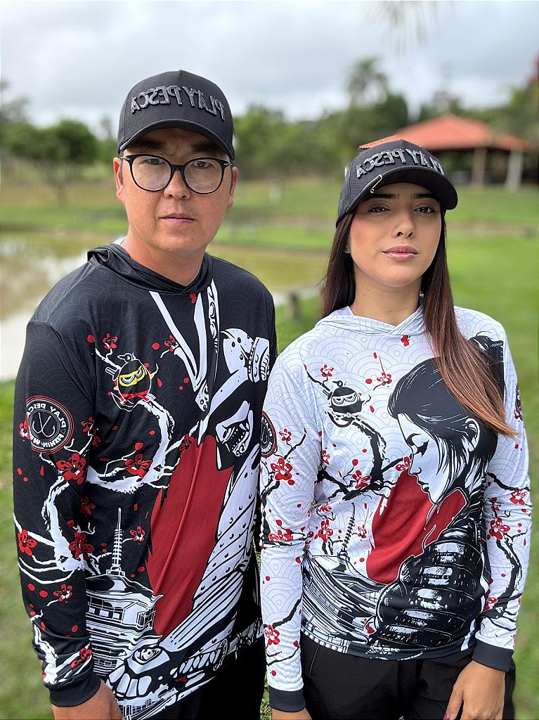 Camisa de Pesca Ninja Edition Play Pesca com Capuz by Massa