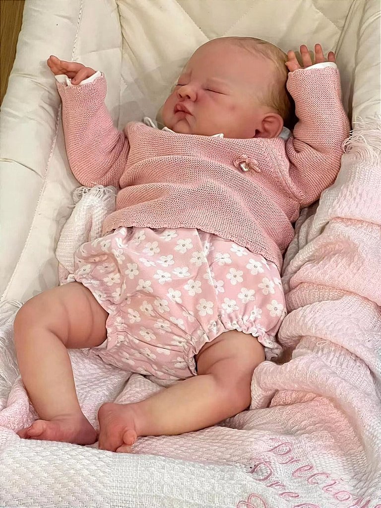 Bebe Reborn Realista Dormindo Corpo de Tecido - Dondoquinha Reborn - Bebê  Reborn