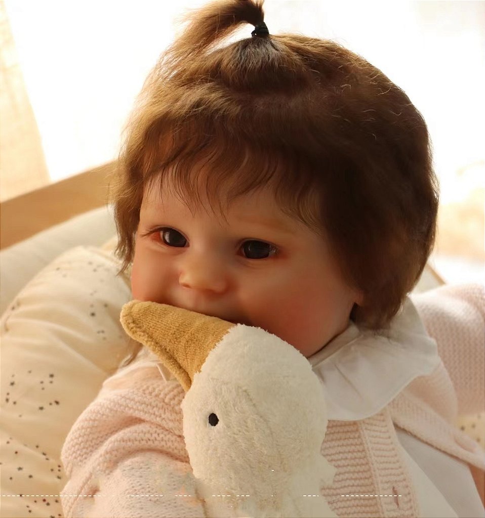 Boneca Bebê Reborn Realista Laura Unidoll Pode Tomar Banho