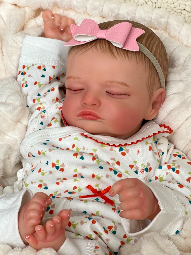 Boneca Bebe Reborn Realista, Boneca Rosalie Reborn, Corpo de Pano