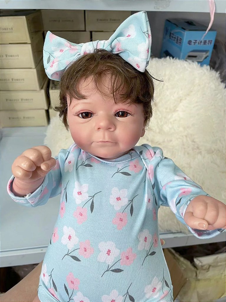 BEBÊ REBORN MENINO 48 CM REALISTA 3 D