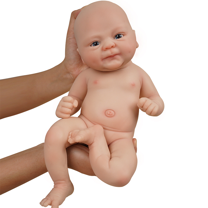 Boneca 2 Bebês Reborn Gêmeos 100% Silicone 40cm Olhos Azuis