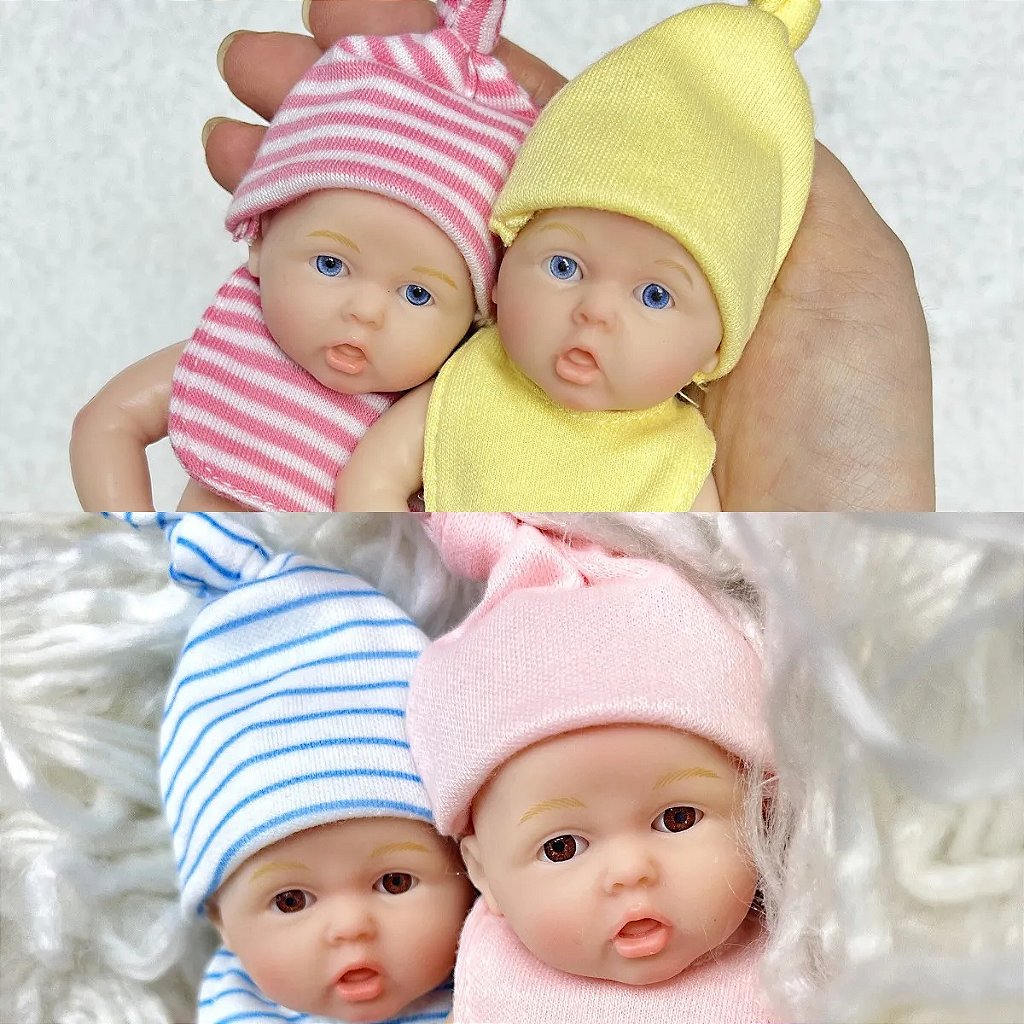 Mini Bebê Reborn Silicone Sólido Completo *Dulce* (GEMEOS) - Ana