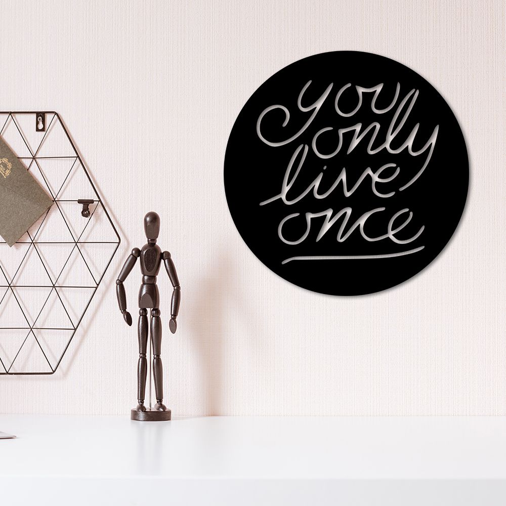 Aplique de Parede YOLO You Only Live Once - Você Só Vive Uma Vez - Aimará  Decor | Porta Medalhas, Quadros decorativos, Iluminação Decorativa