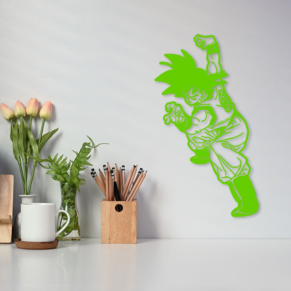 Aplique de Parede Goku Criança em Madeira - Aimará Decor  Porta Medalhas,  Quadros decorativos, Iluminação Decorativa