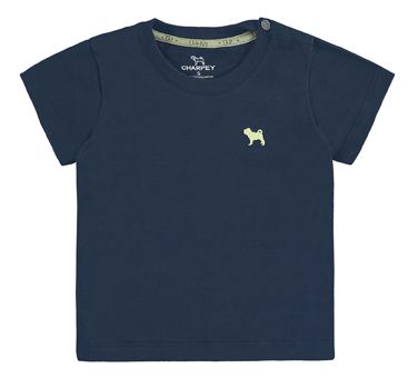 Camiseta em malha marinho Charpey