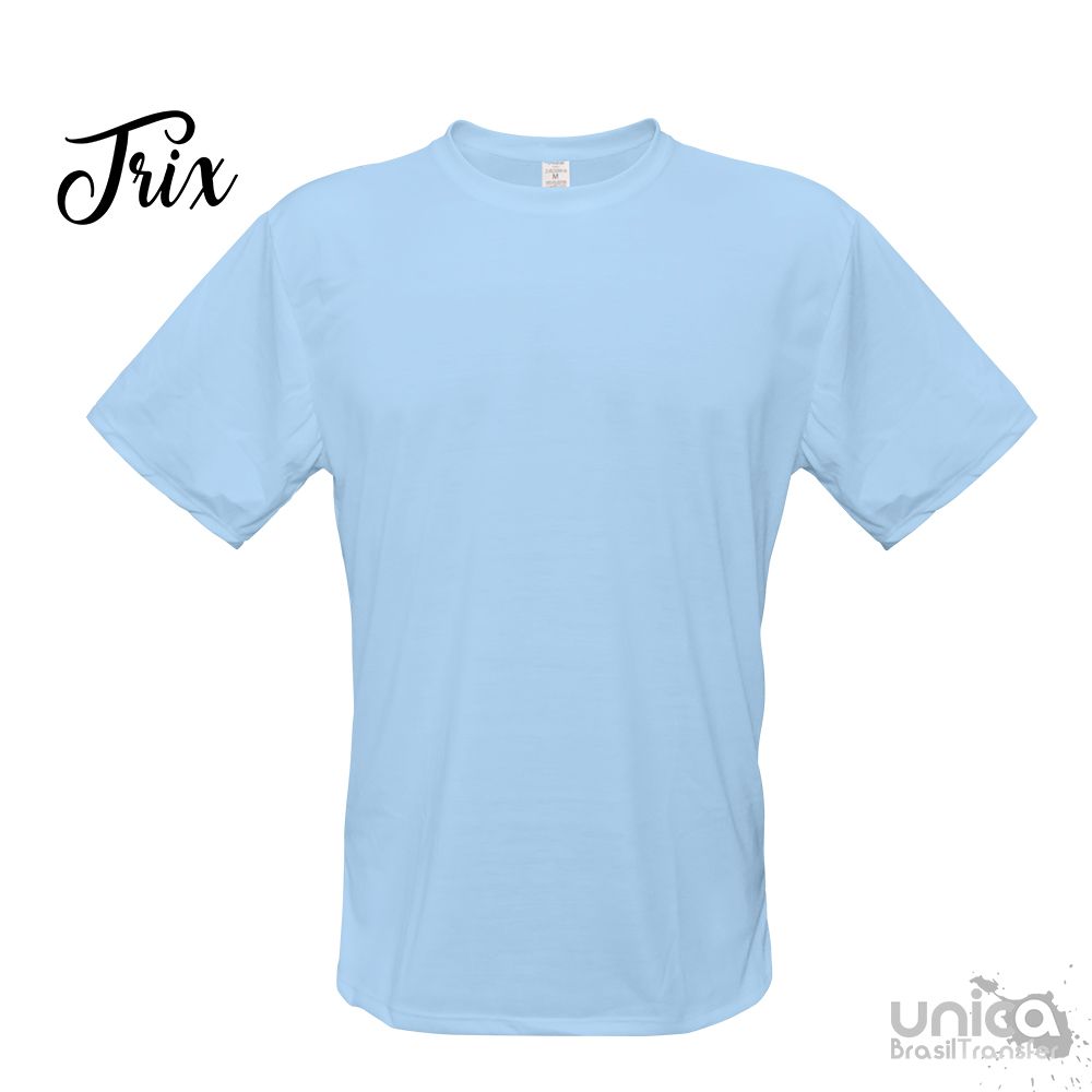 Camiseta Poliester - Azul Bebe - Unica Brasil - Distribuidora de Produtos  para Sublimação