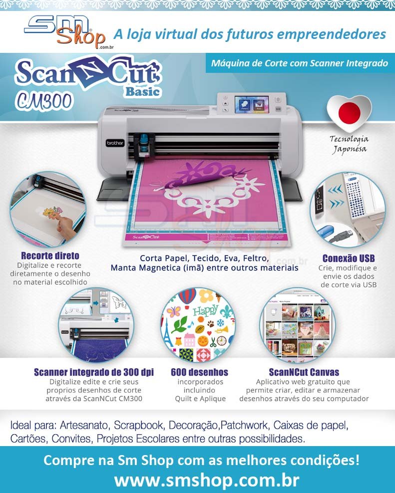 Máquina de Corte Scanncut Brother CM300 - Máquinas de Bordar e
